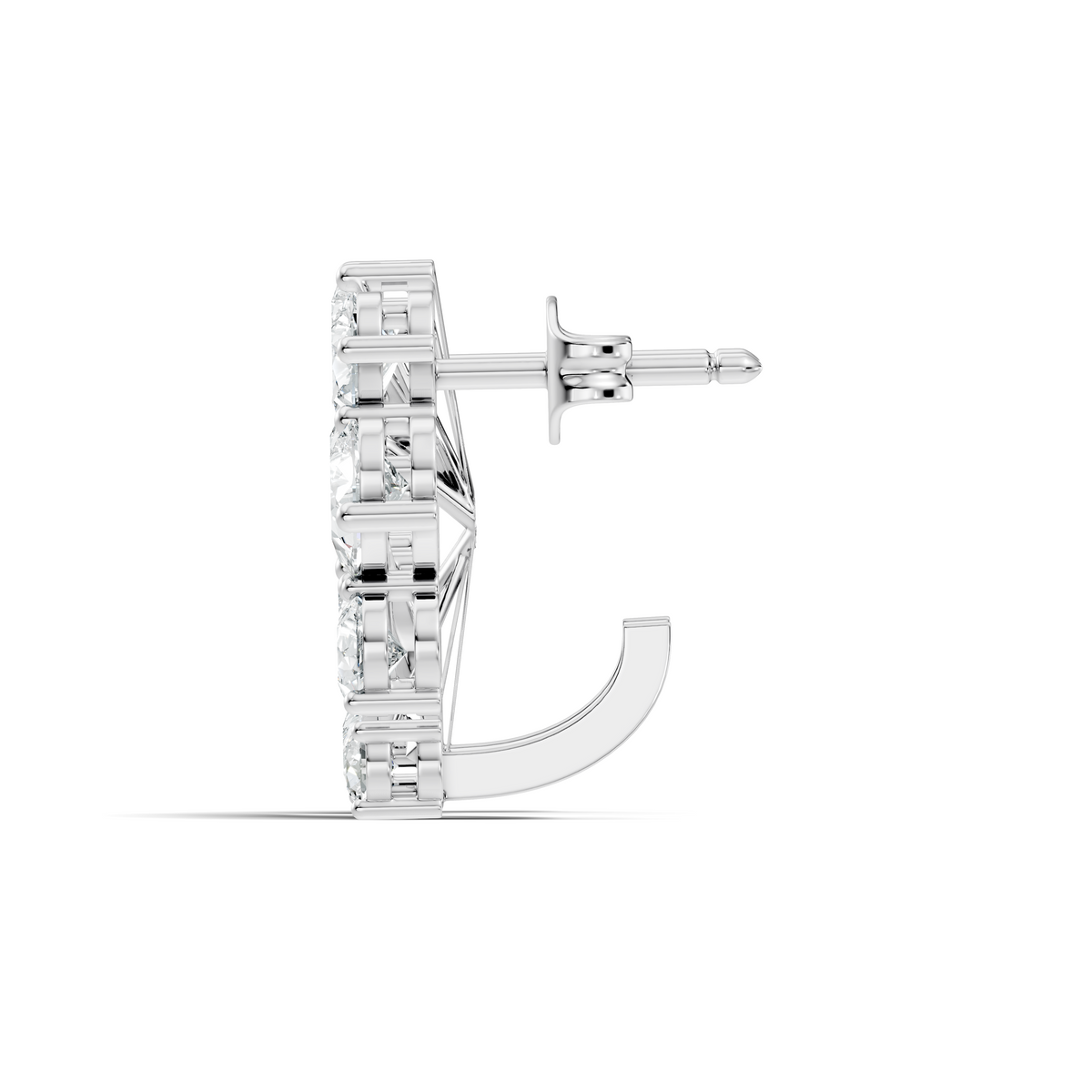 Pear And Round Cut Diamond Vintage Earring Stacking Minimalist Antique Stud Earring Gift For Women's - HIGHCARAT DIAMONDS
