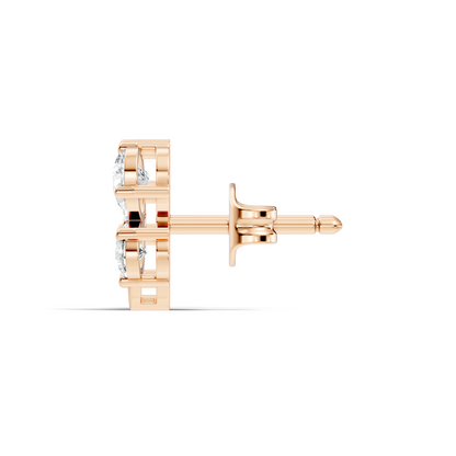 Elegant Pear Cut Labgrown Diamond Stud Butterfly Inspired Classic Ecofriendly Earring - HIGHCARAT DIAMONDS