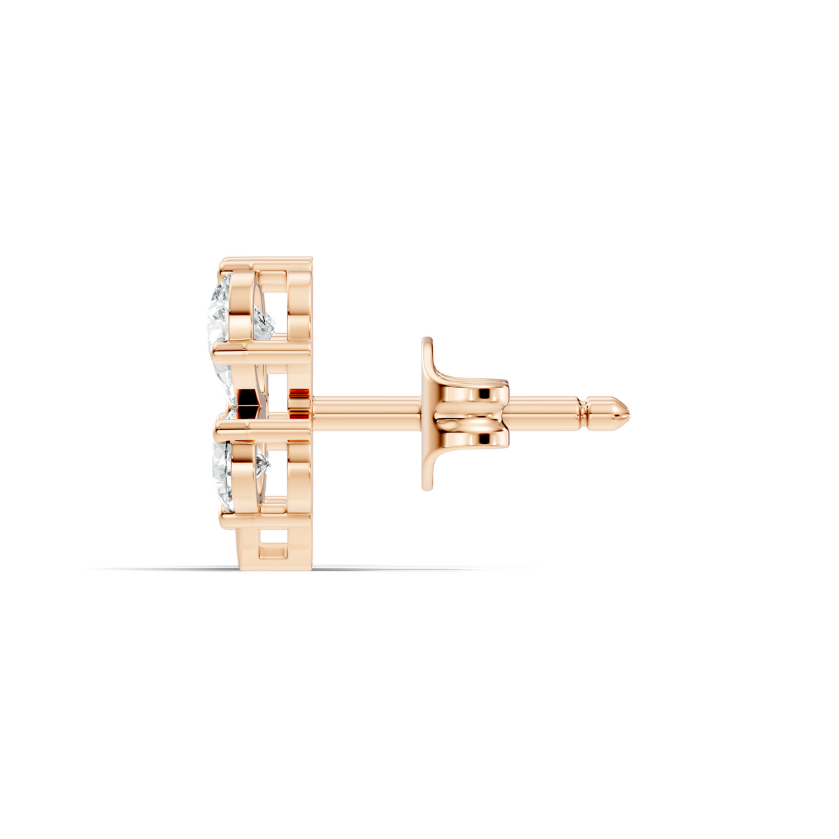 Elegant Pear Cut Labgrown Diamond Stud Butterfly Inspired Classic Ecofriendly Earring - HIGHCARAT DIAMONDS