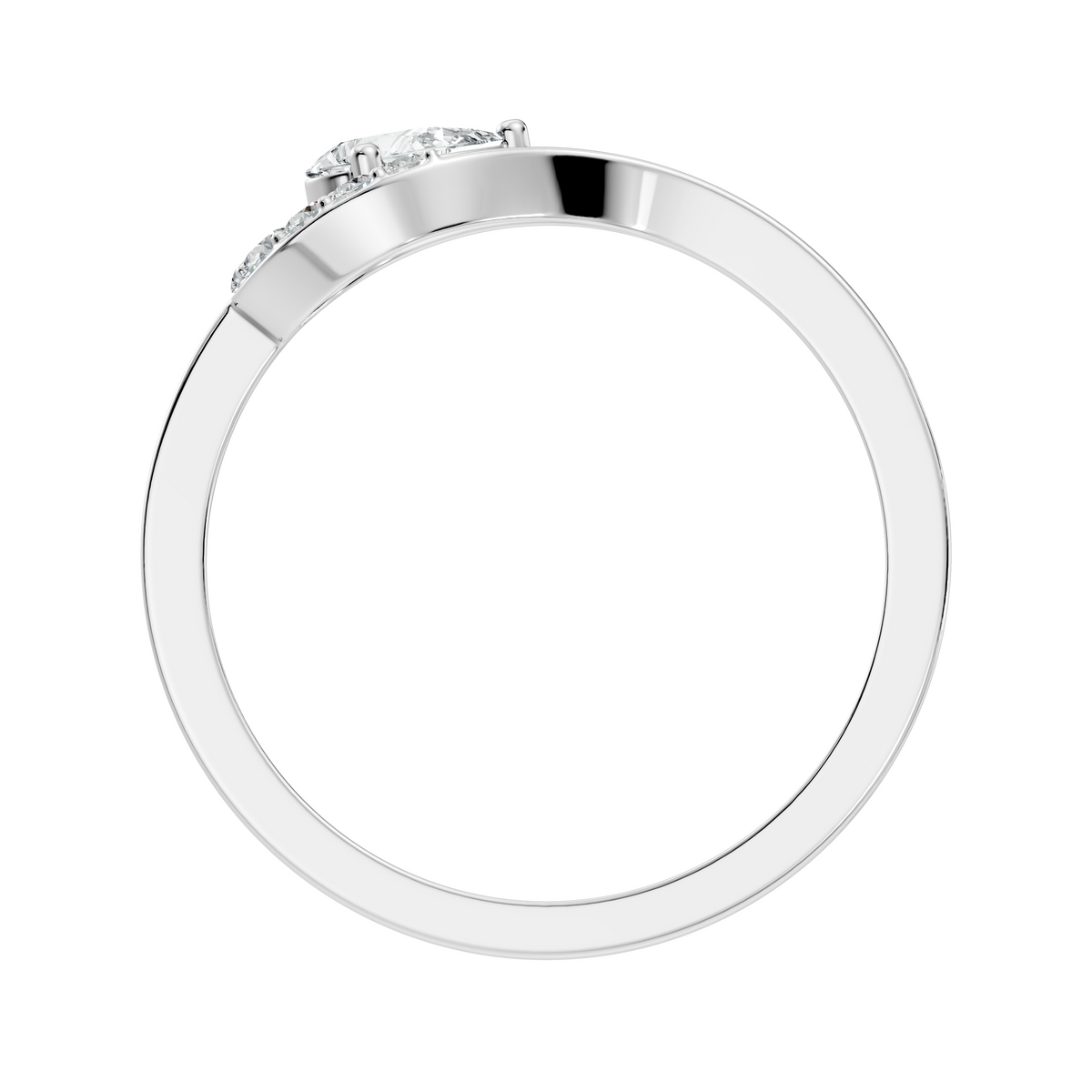 Pear and Round Cut Top Grade Lab Grown Diamond Unique Vintage Classic Engagement Ring For Women's - HIGHCARAT DIAMONDS