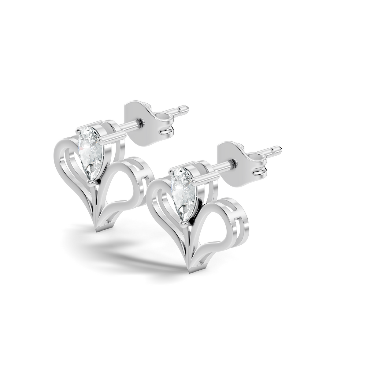 Elegant Pear Cut Lab-Grown Diamond Solitaire Stud Earrings Perfect Gift For Women's - HIGHCARAT DIAMONDS