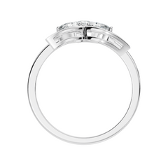 Vintage Round Cut White Colorless Diamond Unique Bezel set Minimalist Dainty Cluster Ring For Her - HIGHCARAT DIAMONDS