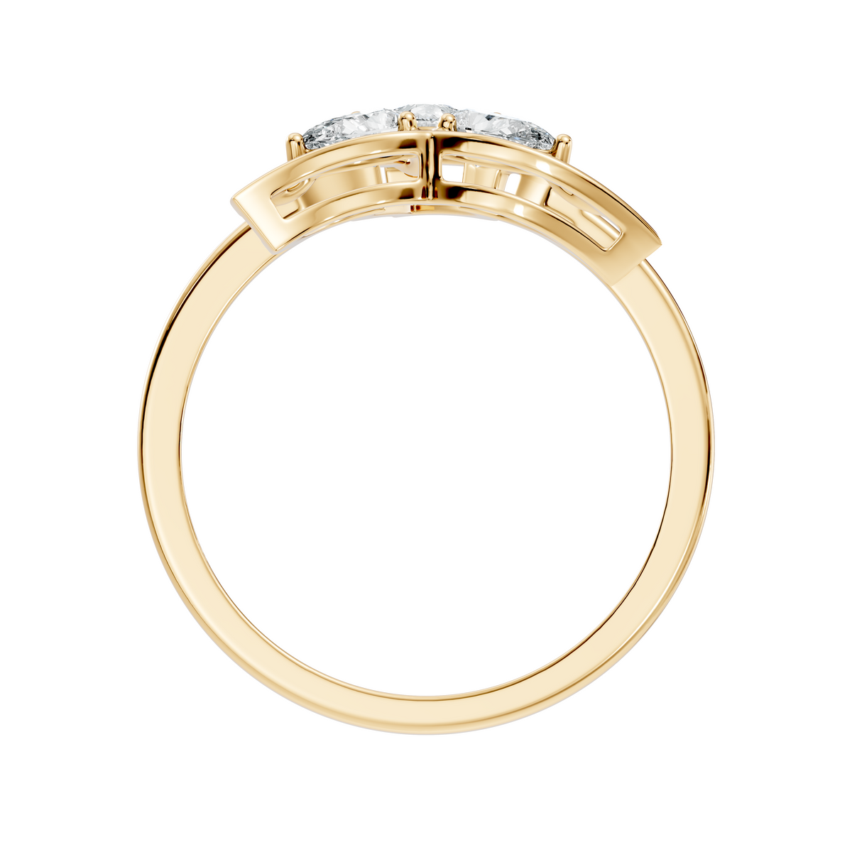 Vintage Round Cut White Colorless Diamond Unique Bezel set Minimalist Dainty Cluster Ring For Her - HIGHCARAT DIAMONDS