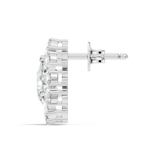 Round & Pear Shape Lab Grown Diamond 2.34 Ct With 18k Solid Gold Occasionally Wear Diamond Earrings - HIGHCARAT DIAMONDS