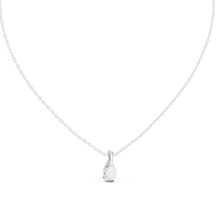 Classic Pear Shape Diamond Pendant Dainty Solitaire Necklace For Women In 14K Gold - HIGHCARAT DIAMONDS