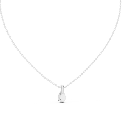Classic Pear Shape Diamond Pendant Dainty Solitaire Necklace For Women In 14K Gold - HIGHCARAT DIAMONDS