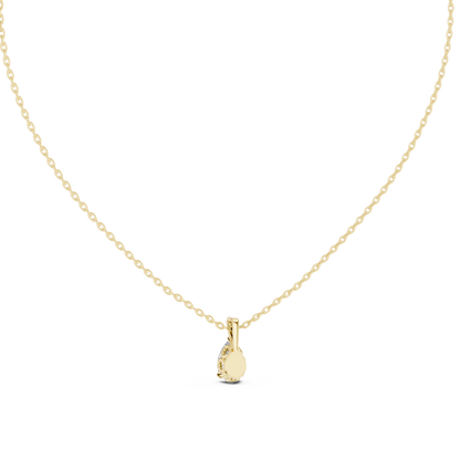 Classic Pear Shape Diamond Pendant Dainty Solitaire Necklace For Women In 14K Gold - HIGHCARAT DIAMONDS