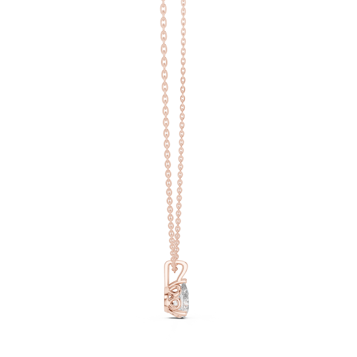Pear Shape 1.00 Ct New Solitaire Lab Grown Elegance Vintage Style Pendant For Women - HIGHCARAT DIAMONDS