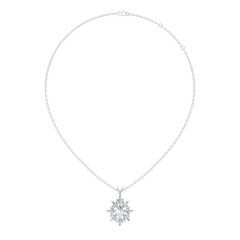 Vintage 1.30 CT Pear Cut Labgrown Diamond Pendant Necklace In 14K Gold Jewelry - HIGHCARAT DIAMONDS