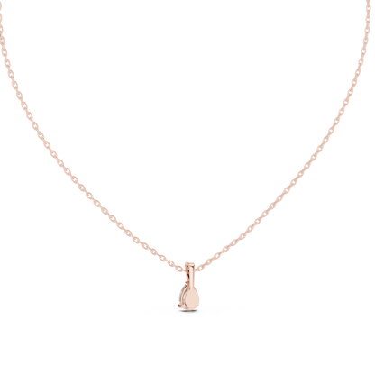 Elegant Pear Cut Labgrown Diamond Solitaire Pendant For Her In 14K Solid Yellow Gold - HIGHCARAT DIAMONDS