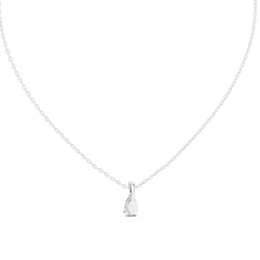 Elegant Pear Cut Labgrown Diamond Solitaire Pendant For Her In 14K Solid Yellow Gold - HIGHCARAT DIAMONDS