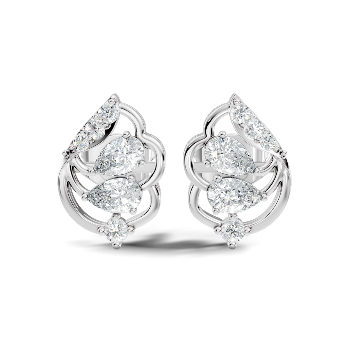Pear, Round Shape 14k Solid Gold Natural, Lab grown Both Diamond Available Diamond Ring For Her - HIGHCARAT DIAMONDS