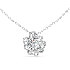 Elegant 1.52 CT Pear Cut Lab-Grown Diamond Pendant in Round Rose Gold Perfect Gift for Her - HIGHCARAT DIAMONDS
