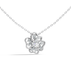 Elegant 1.52 CT Pear Cut Lab-Grown Diamond Pendant in Round Rose Gold Perfect Gift for Her - HIGHCARAT DIAMONDS