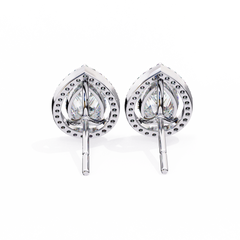 Vintage Diamond Earrings Side Profile Showing Setting Details