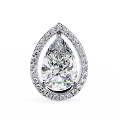 Pear And Round Cut Top Grade Lab Grown Diamond Elegant Antique Vintage Minimal Stud Earring For Women's - HIGHCARAT DIAMONDS
