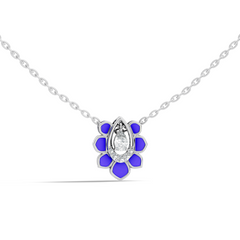 Vintage Pear Cut Labgrown Diamond Pendant With 14K White Gold Delicate Minimalist Jewelry For Her - HIGHCARAT DIAMONDS