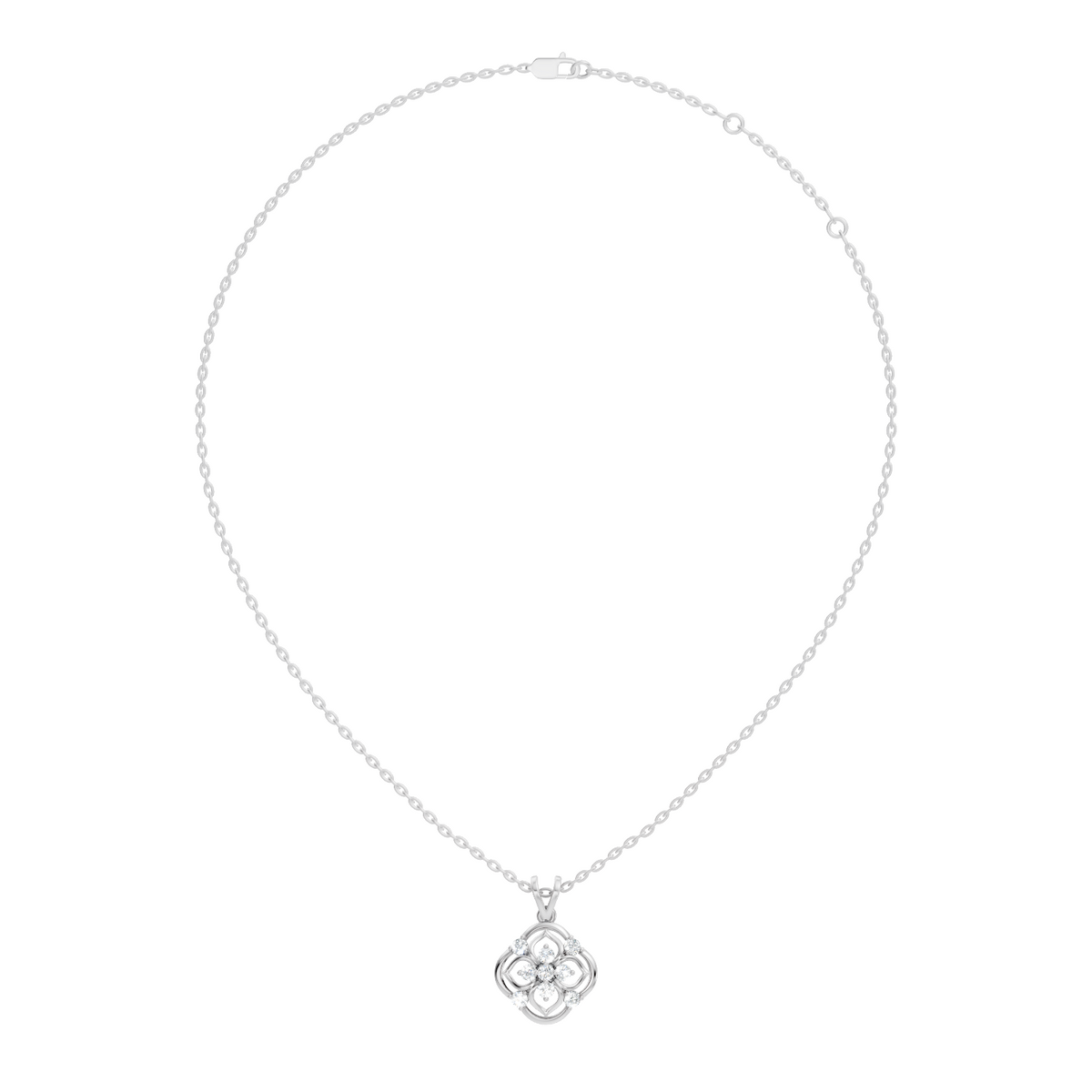 Ecofriendly Gift For Her Vintage Round Cut Diamond Pendant in 14K Gold - HIGHCARAT DIAMONDS