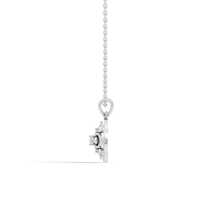 Ecofriendly Gift For Her Vintage Round Cut Diamond Pendant in 14K Gold - HIGHCARAT DIAMONDS