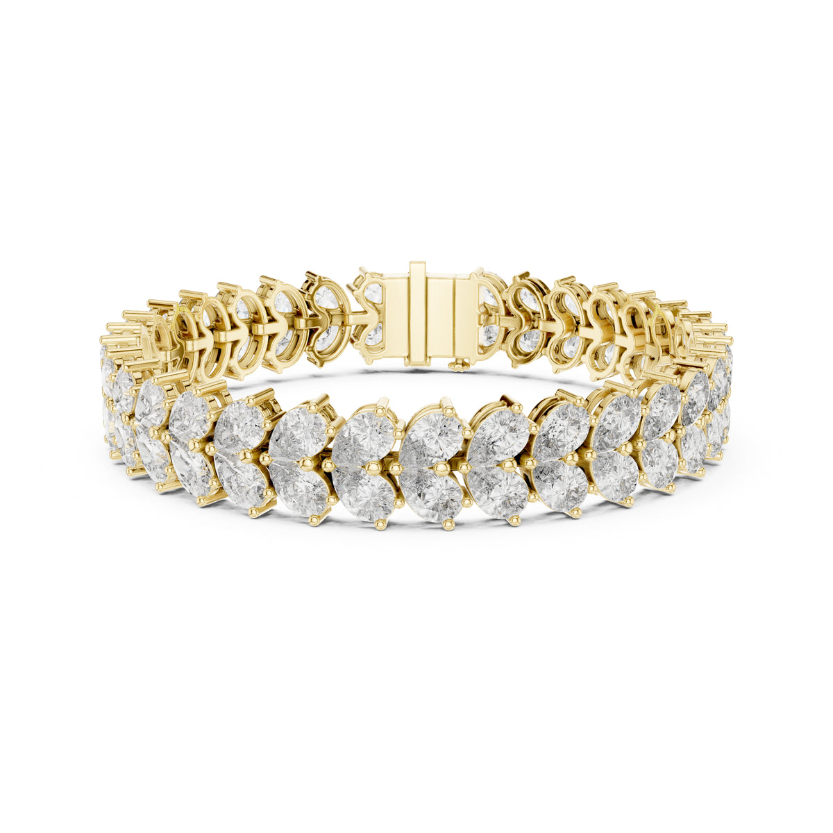 17.58 CT  pear Cut Top Grade Diamond Unique Simple Delicate Cluster Tennis Bracelet Gift For Her - HIGHCARAT DIAMONDS