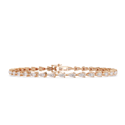 Pear Shape Lab Grown Diamond Tennis Bracelet - HIGHCARAT DIAMONDS