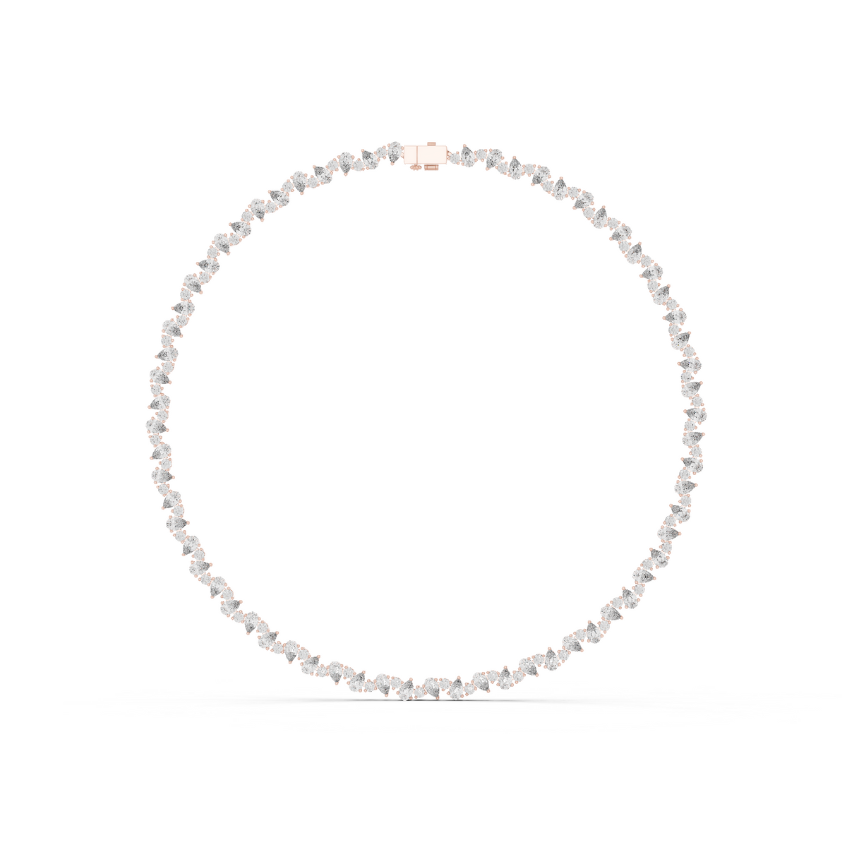 Pear Shape Lab Grown Diamond Tennis Necklace - HIGHCARAT DIAMONDS
