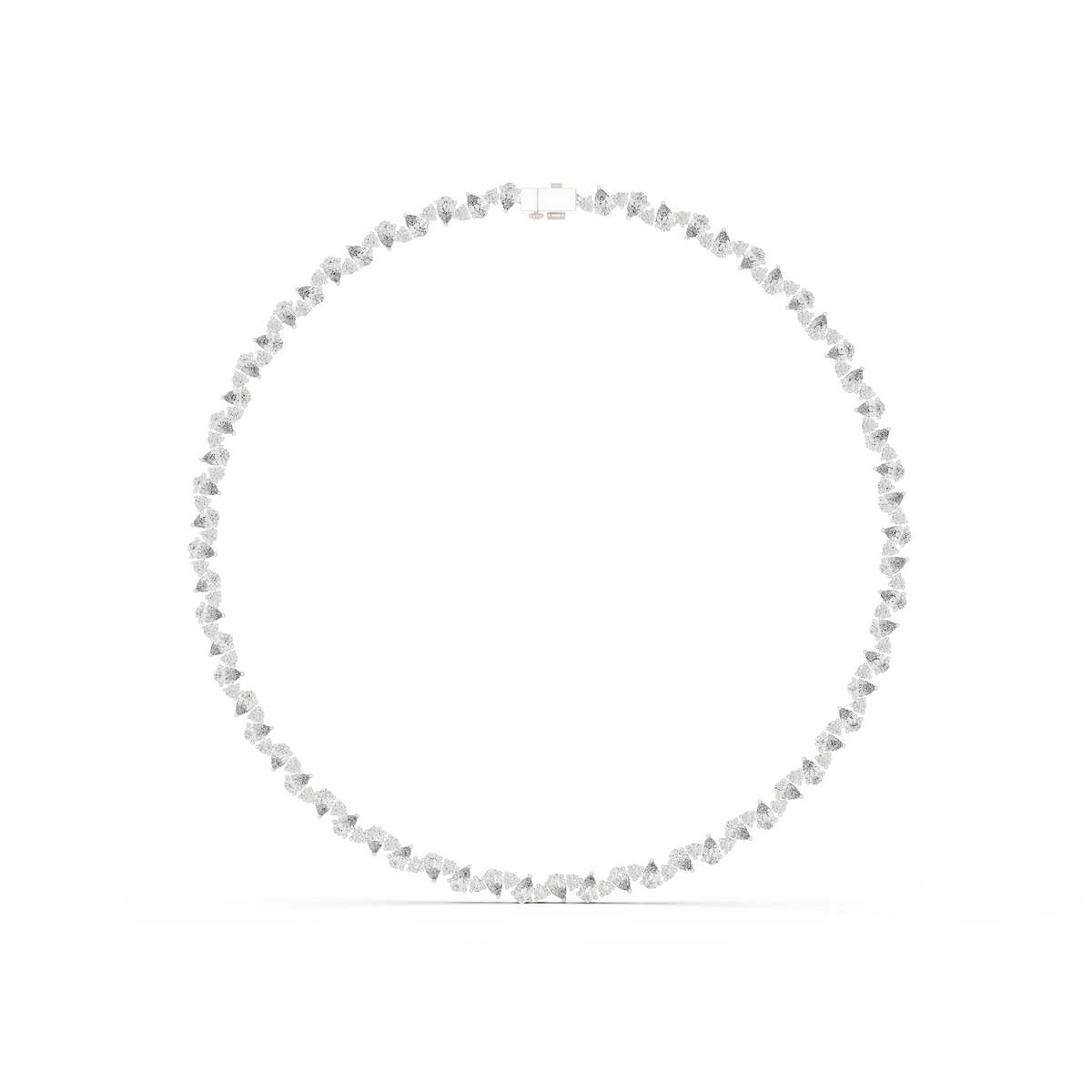 Pear Shape Lab Grown Diamond Tennis Necklace - HIGHCARAT DIAMONDS