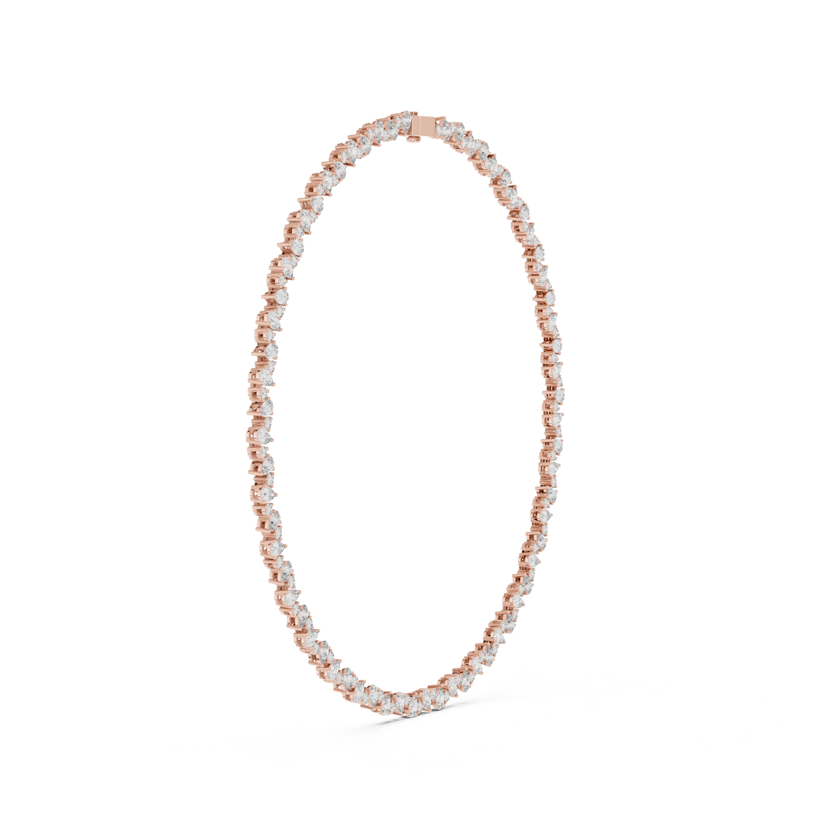 Pear Shape Lab Grown Diamond Tennis Necklace - HIGHCARAT DIAMONDS
