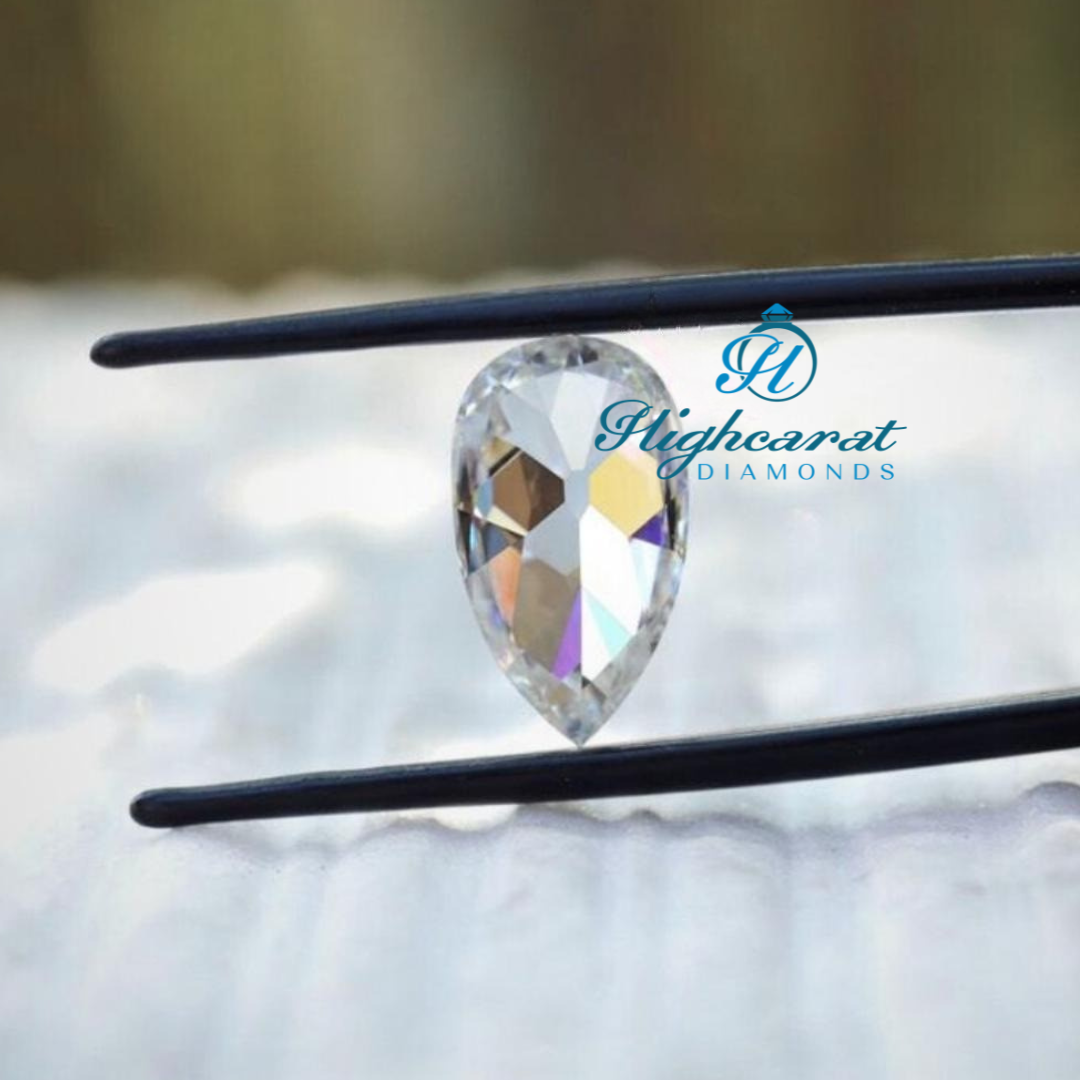 Loose Pear Shape Old European Diamond showcasing traditional cut structure and polished finish
