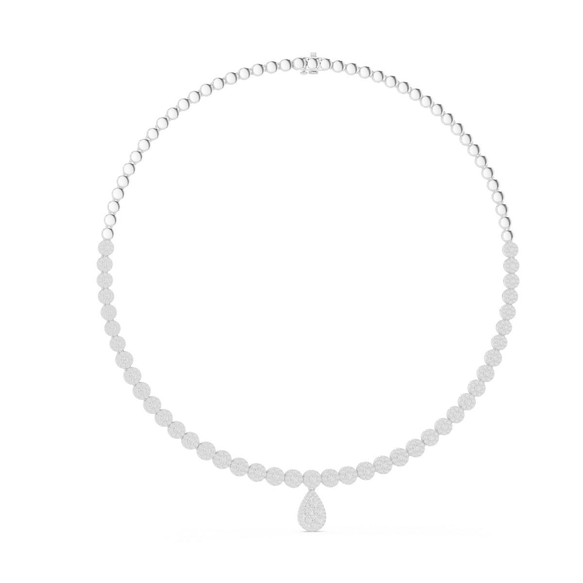 7.26 Ct Round Cut Lab grown & Natural Diamond 14k Solid Rose Gold  Wedding Wear Necklace for Her - HIGHCARAT DIAMONDS