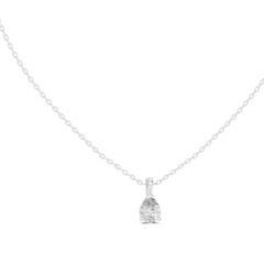 Pear Shape One Stone Lab Grown Diamond Pendant Top View