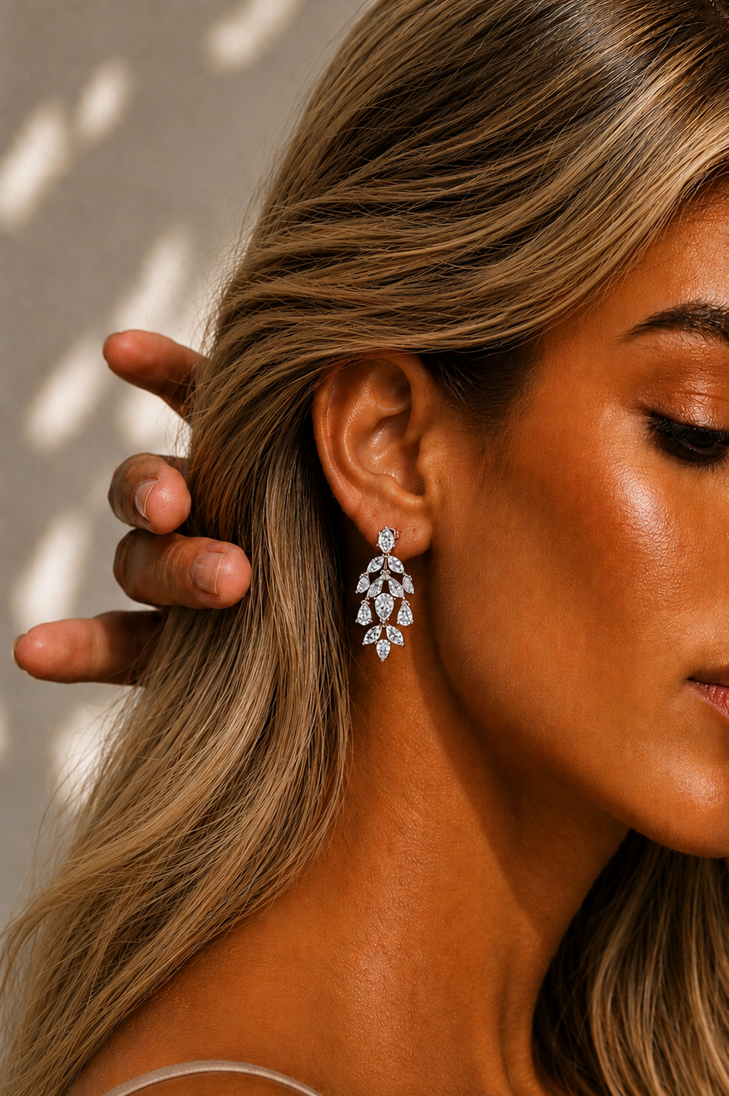 Pear and Marquise Cut Lab Grown Diamond Chandelier Drop Earring - HIGHCARAT DIAMONDS #wearthelook