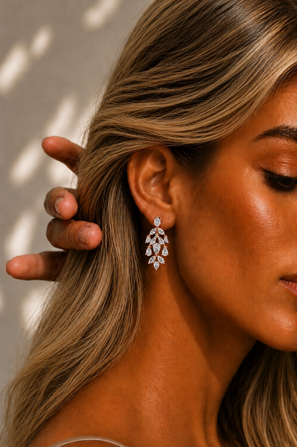 Pear and Marquise Cut Lab Grown Diamond Chandelier Drop Earring - HIGHCARAT DIAMONDS #wearthelook