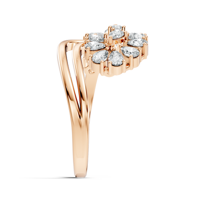 2.31Ct Pear and Marquise Cut Diamond Antique Delicate Vintage Cluster Engagement Ring For Her - HIGHCARAT DIAMONDS