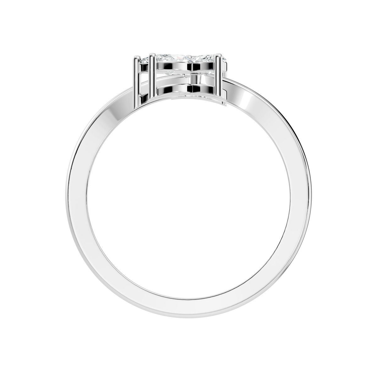 Marquise and Pear Cut Lab Grown Diamond Unique Delicate Vintage Bypass Dainty Party Wear Ring For Women's - HIGHCARAT DIAMONDS
