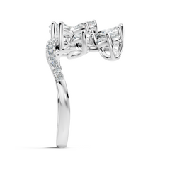 Pear, Marquise and Round Cut 1.88Ct Lab Grown Diamond Vintage Prong Set Dainty Wedding Wear Ring - HIGHCARAT DIAMONDS