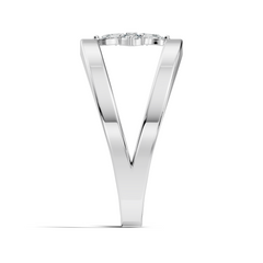 Round and Pear Cut White Colorless Diamond Unique vintage Classic Dainty Party Wear Ring For Women's - HIGHCARAT DIAMONDS