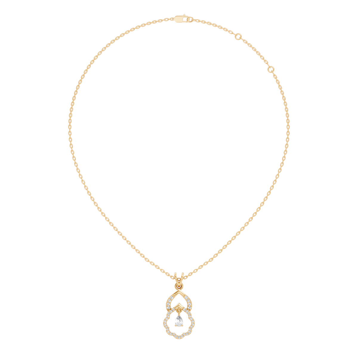Stunning Pear Cut Lab-Grown Diamond Pendant Elegant Drop Necklace Anniversary Gift - HIGHCARAT DIAMONDS