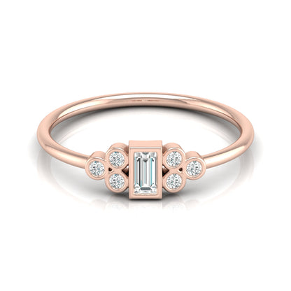 Perfect Baguette Diamond Ring Round Labgrown Durable And Elegant Ring For Her - HIGHCARAT DIAMONDS