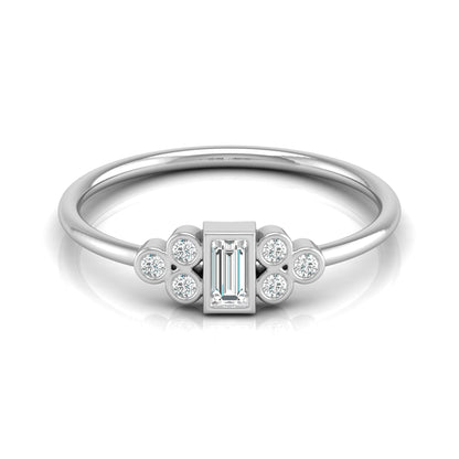 Perfect Baguette Diamond Ring Round Labgrown Durable And Elegant Ring For Her - HIGHCARAT DIAMONDS