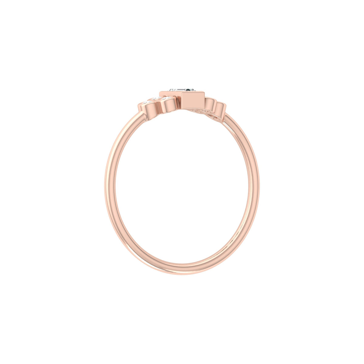 Perfect Baguette Diamond Ring Round Labgrown Durable And Elegant Ring For Her - HIGHCARAT DIAMONDS