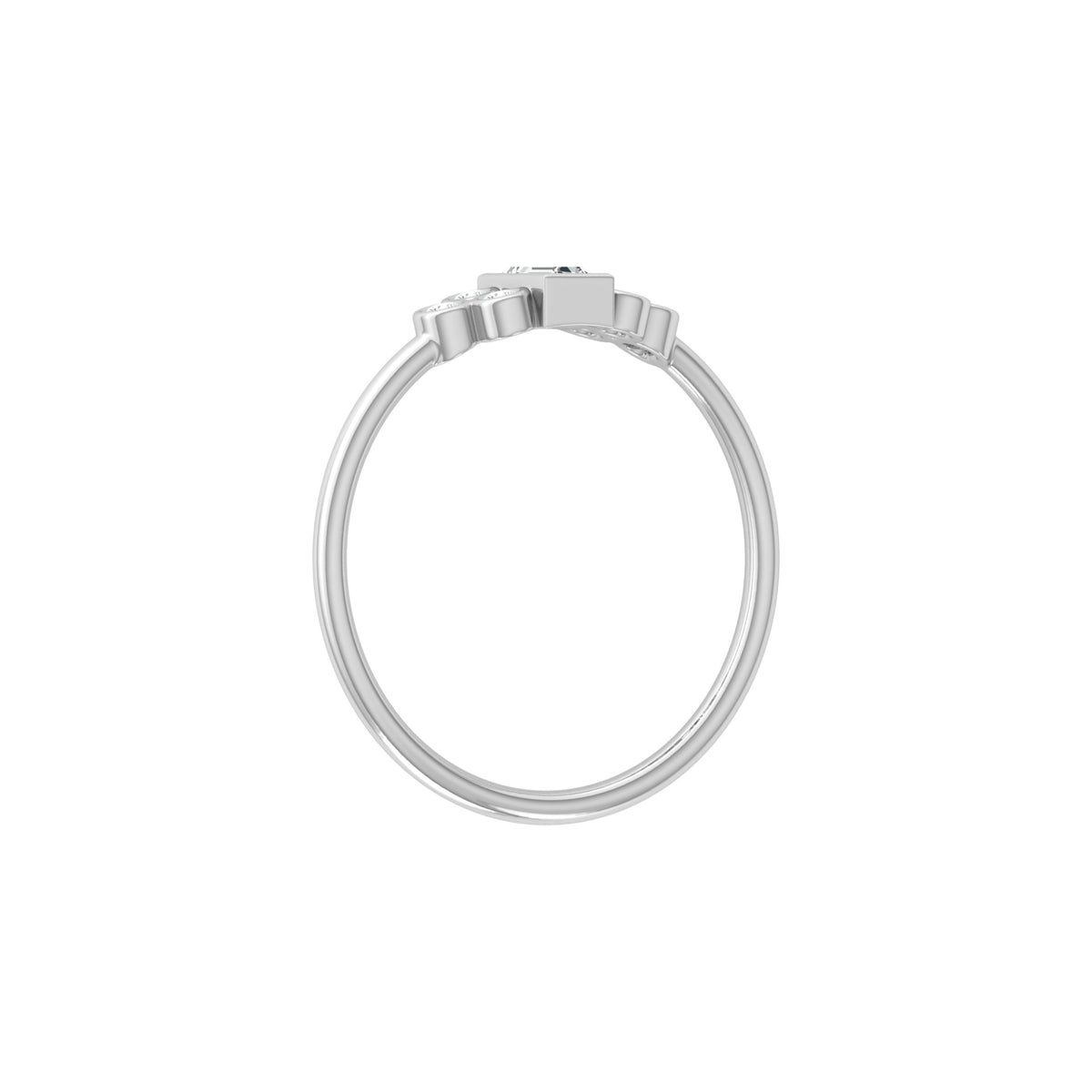 Perfect Baguette Diamond Ring Round Labgrown Durable And Elegant Ring For Her - HIGHCARAT DIAMONDS