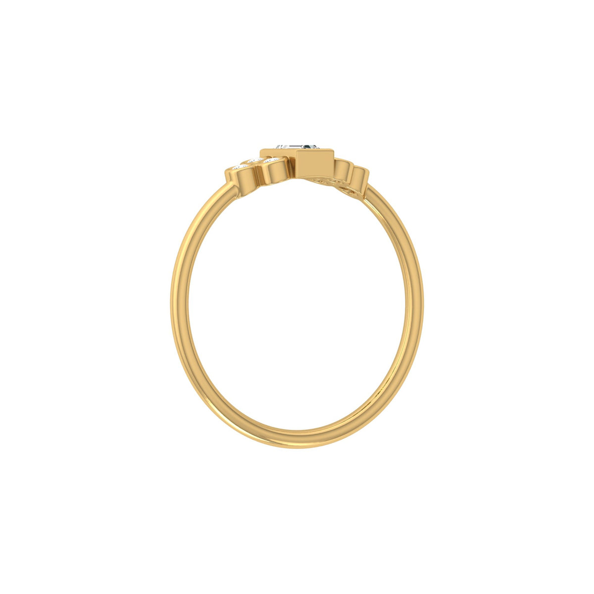 Perfect Baguette Diamond Ring Round Labgrown Durable And Elegant Ring For Her - HIGHCARAT DIAMONDS