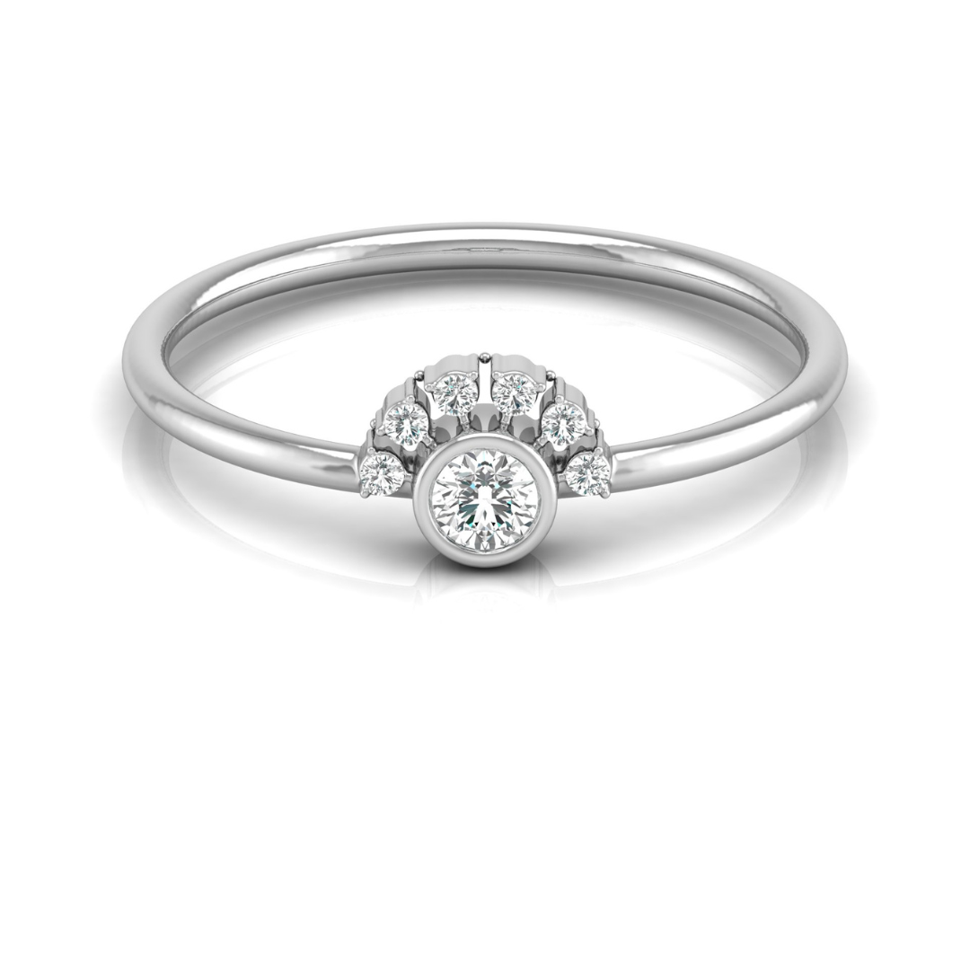 Petite Lab Grown Round Cut Ring 0.13 CT Affordable Bridal Jewelry - HIGHCARAT DIAMONDS
