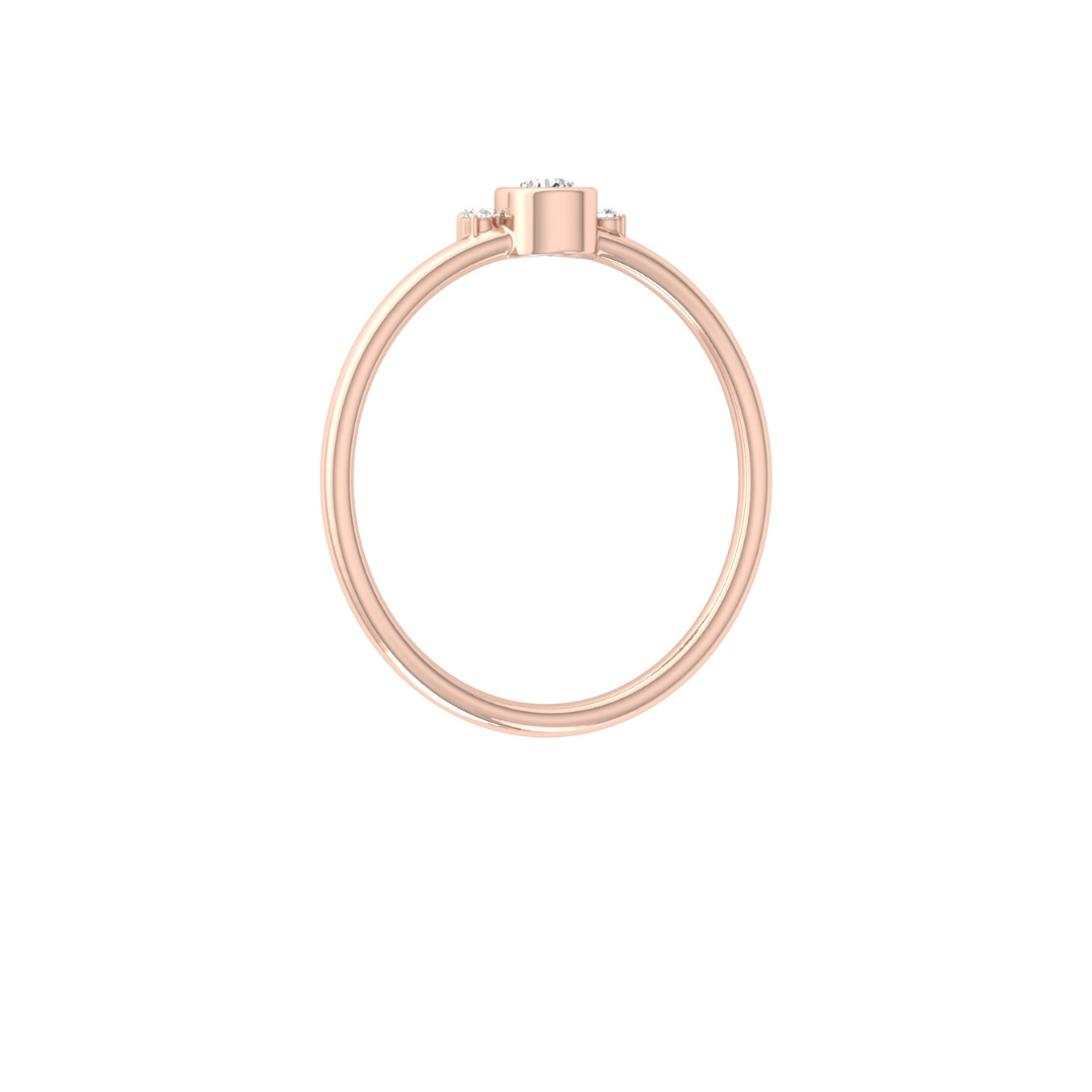 Petite Lab Grown Round Cut Ring 0.13 CT Affordable Bridal Jewelry - HIGHCARAT DIAMONDS