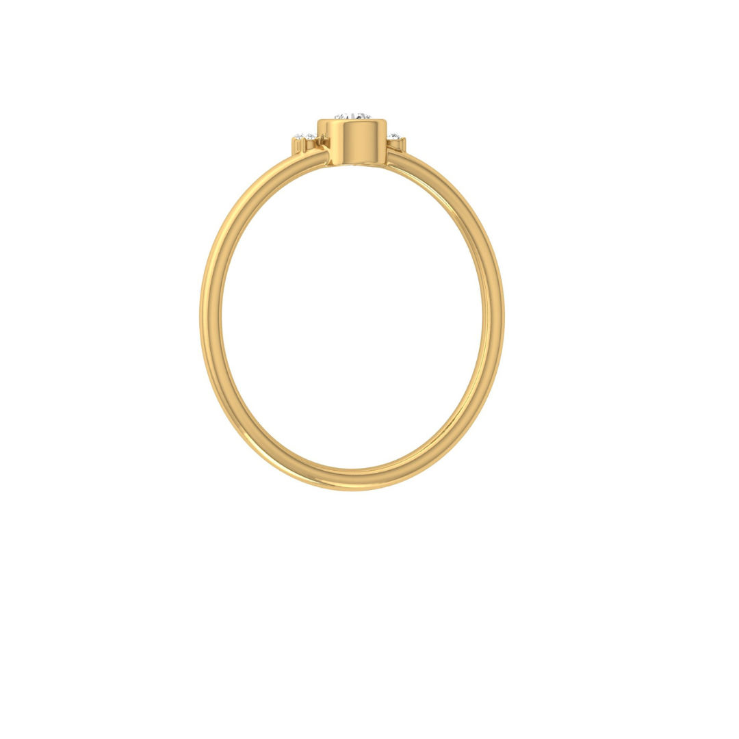 Petite Lab Grown Round Cut Ring 0.13 CT Affordable Bridal Jewelry - HIGHCARAT DIAMONDS