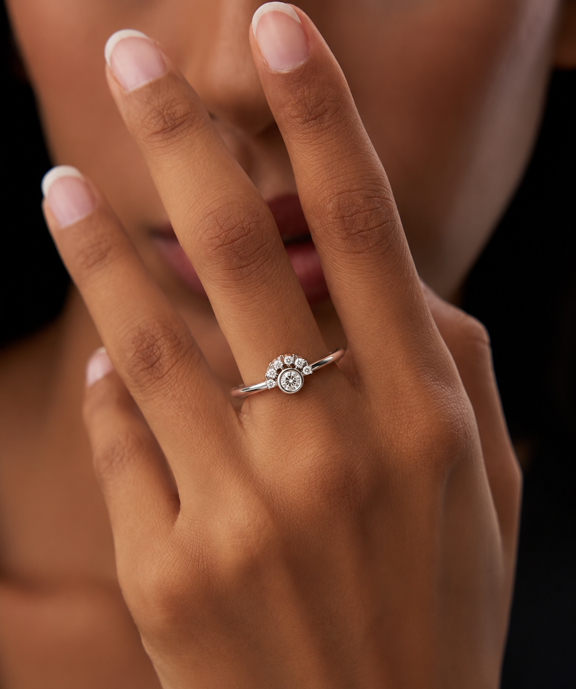 Petite Lab Grown Round Cut Ring 0.13 CT Affordable Bridal Jewelry - HIGHCARAT DIAMONDS