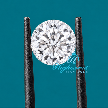 Portuguese cut lab grown certified diamond angled side view