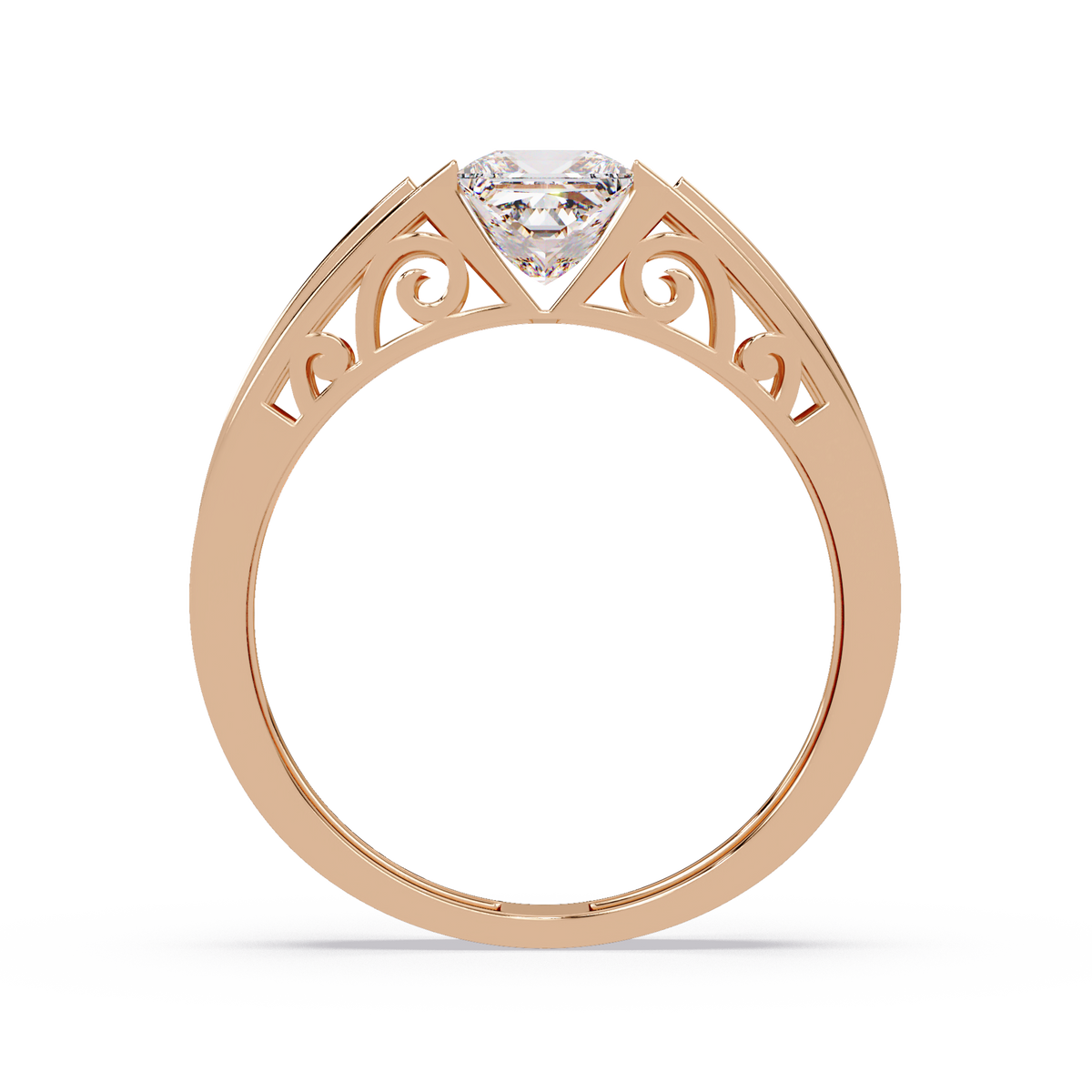Princess Cut Lab Diamond Men's Geometric Ring - HIGHCARAT DIAMONDS
