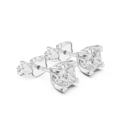 Princess Cut Lab Grown Classic Studs Solitaire Diamond Earring